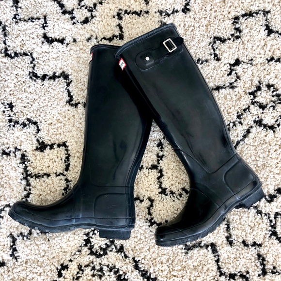 Hunter Original Tall Gloss Rain Boots - Picture 3 of 4